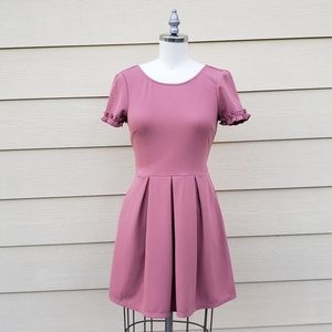NEW Xtraordinary Dark Mauve pleated skirt dress